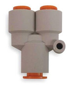 SMC KQ2U11-13 Reducing Union Y, 3/8 x 1/2 In, Tube