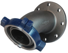 Dixon HUM206400FLG-45 4" Male Hammer Union x 125# Flange 45 Deg Elbow,Nut & Buna O'Ring,Fig 206