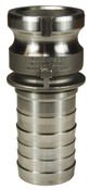 Dixon L100-E-SS 1" 316SS Vent Lock Male Adapter x Hose Shank Crimped Ferrule
