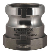 Dixon L400-A-AL 4" DIXON VENT-LOCK TYPE A MALE ADAPTER X FEMALE NPT