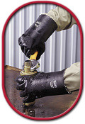 Duz-all 612R-10 Chemical Resistant Gloves, Large Size, Sold Per Pair