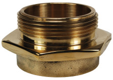 Dixon MOC300F-P 3" FNPT X 3" MNH SNGL MALE OUTLET HEX - POLISHED BRASS