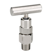 Dixon MS852 1/4" 316SS Bleed Needle Valve Soft Tip Male NPT, T-Handle