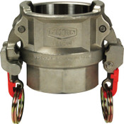 Dixon RLD100EZ 1" Vent Lock Fem Coupler x Fem NPT 316SS