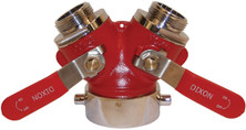 Dixon S7100-15S 1-1/2" FNPSH X 1-1/2" MNPSH RL BR FULL FLOW SIAMESE VALVE