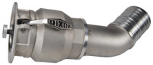 Dixon VR4040CS-AL45 4" Vapor Coupler x 4" 45 Deg Hose Shank Alum