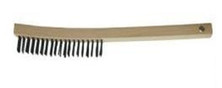 Magnolia Brush 1-SB Tempered Brass Curved Handle Wire Scratch Brush (3 rows x 19 rows)