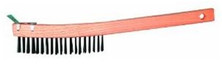 Magnolia Brush EC-1SC Import Round Carbon Steel Curved Handle Wire Scratch Brush with Scraper