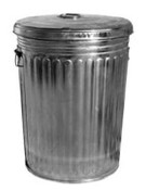 Magnolia Brush TRASH CAN 20 20 Gallon Pre-Galvanized Trash Can With Lid