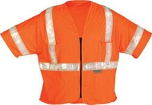 OK-1 OK-SVO3M-04 ANSI Class II Zipper Surveyor Vest with Sleeves Size:M/L (38-42")