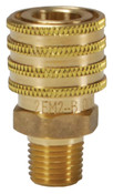 Dixon 1EM1-B 1/8" S.T. COUPLER, 1/8" M-NPTF, BRA Body Material: BRASS Body Size: 1/8"