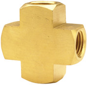 Dixon 2280202C 1/8" Fem NPTF Brass Pipe Cross Extruded