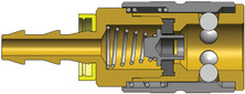 Dixon 2FB2-B 1/4" IND COUPLER, 1/4" P-LOC, BRASS Body Material: BRASS Body Size: 1/4"