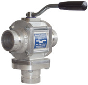 Dixon 2WAYBV300VIC3 3" Alum 2-WAY Full Flow Ball Valve Grooved (VIC) on 3-Ports, FPM Seals