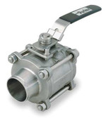 Parker BVCF-2.0-W-316 Ball Valve, 2 In, Butt Weld, SS, Full Port