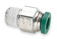 Parker W68PLP-5-2 Male Connector, NP Brass, 5/16 In, PK 10