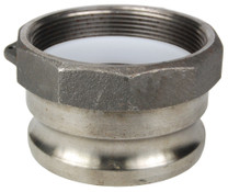 Dixon 400-A-MIINSERT 4" Male Adapter x Fem NPT w/ Insert Unplated Malleable Iron