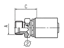 Alfagomma C12213B10-0404 Bite Type Tube Fitting, 0.25", 6.40 mm