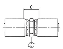 Alfagomma C122C5610-050500 Hose Mender, 0.31", 7.90 mm