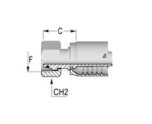 Alfagomma C12421513-2045 Metric Swivel Female O-Ring 24 Deg Seat DIN 3865 – Light, 1.25", 31.80 mm