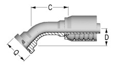 C12643640-1616 45° Flange SAE J518 Code 62 for Ultra HPH, 1", 25.4mm Ultra HPH