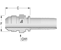 Alfagomma H1212510-2020 JIC Solid Male 37 Deg Seat, 1 1/4", 31.8 mm