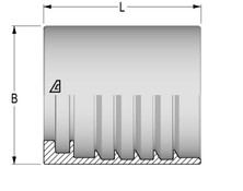 Alfagomma H1200202-20 Non-Skive Ferrules for Flexor, 1 1/4", 31.8 mm
