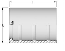 Alfagomma H1200203-08 Non-Skive Ferrule, 1/2", 12.7 mm