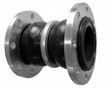 Kuriyama HTDRF20X7 Double Sphere Flanged Rubber Expansion Joint, 2.00" Dia x 7" Lng