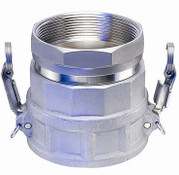 Kuriyama KAS-C401 Threaded Swivel Aluminum Female Coupler with SS304 Threaded NPT Insert, 4"