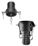 Kuriyama PPC125 Polypropylene Part C Female Coupler x Hose Shank, 1-1/4 x 1-1/4"