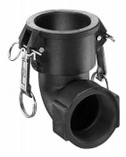 Kuriyama PP150D90 Polypropylene 90 Deg Female Coupler x Female NPT, 1-1/2"