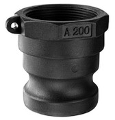 PPA075 Polypropylene Part A Male Adapter x Female NPT, Quick-Acting Coupling, Polypropylene, 3/4"