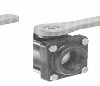 Kuriyama PPBV125 Polypropylene 4-Bolt Ball Valve, 1-1/4"
