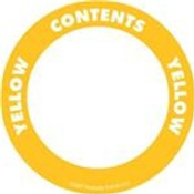 Oil Safe 282209 Content Label - Adhesive - 2" Circle - Yellow