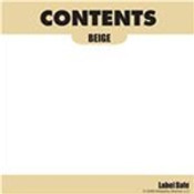 Oil Safe 282300 Content Label - Adhesive - 3.25" x 3.25" - Beige