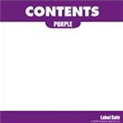 Oil Safe 282307 Content Label - Adhesive - 3.25" x 3.25" - Purple