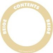 Oil Safe 280500 Content Label - Water Resistant - 2" Circle - Beige