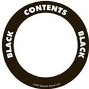 Oil Safe 280501 Content Label - Water Resistant - 2" Circle - Black