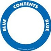 Oil Safe 280502 Content Label - Water Resistant - 2" Circle - Blue