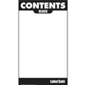 Label Safe 282101 Content Label - Adhesive - 2" x 3.5" - Black