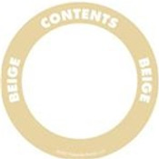 Oil Safe 282200 Content Label - Adhesive - 2" Circle - Beige