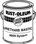 Rust-Oleum 9845419 Equipment Yellow Urethane Mastic,Size:1 Gal.