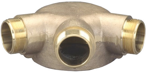 Dixon 90FR3C6025F 90 DGR 6" FNPT X (3) 2-1/2" MNST THREE WAY OUTLET, CAST BRASS