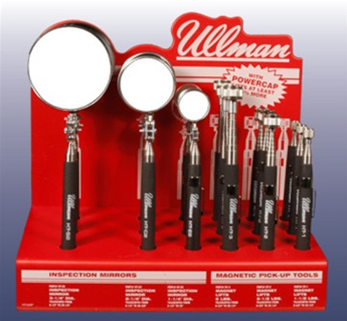 Ullman HTDISP Inspection Mirrors and Magnetic Pick-Up Tools Counter Top Display