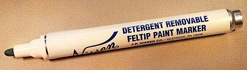 Nissen DRFPGN Green Detergent Removable Feltip Paint Markers, 48/Case