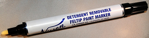 Nissen DRFPBK Black Detergent Removable Feltip Paint Markers