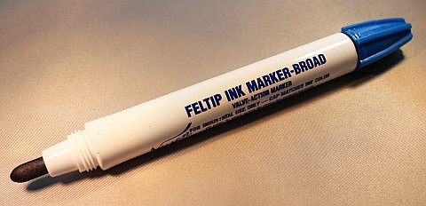 Nissen FIBUB Blue Feltip Ink Marker-Broad, 48/Case