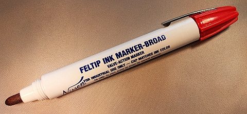 Nissen FIREB Red Feltip Ink Marker-Broad, 12/Pk