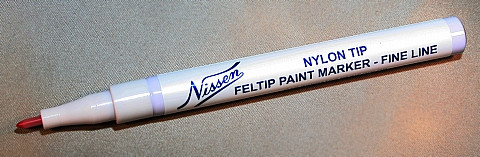 Nissen FPREF Red Nylon Tip Feltip Paint Marker-Fine Line, Fine Point Size